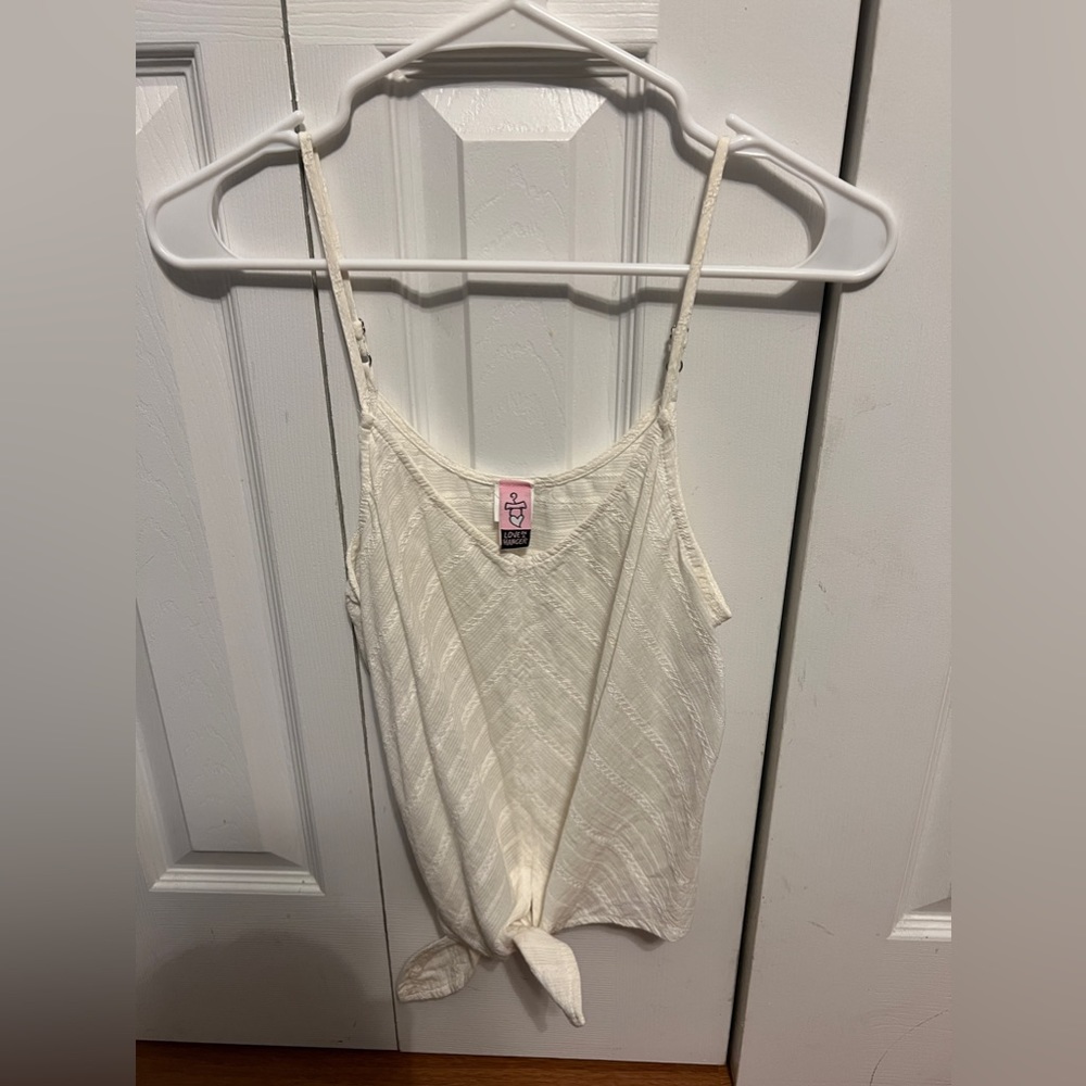 Love on a Hanger white tie tank top